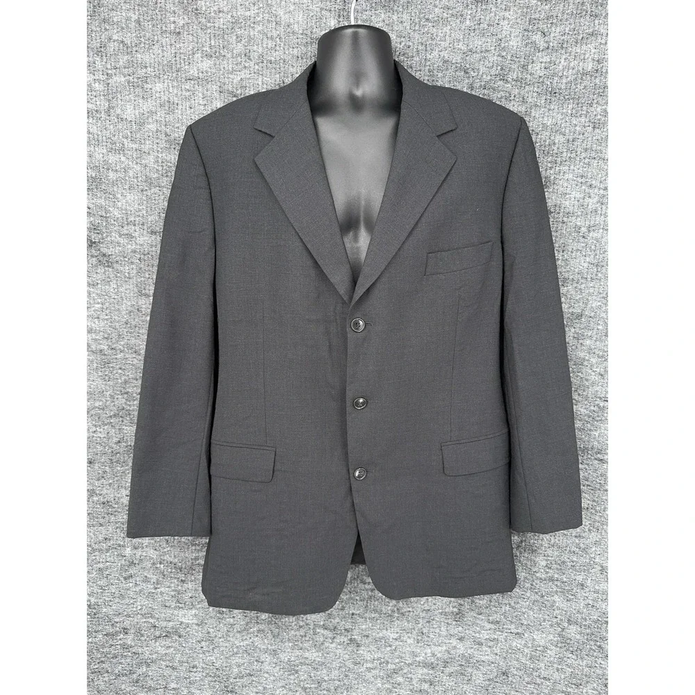 Brooks Brothers Suit Jacket Mens 46L Gray Wool Stretch Brooksease 3 Button